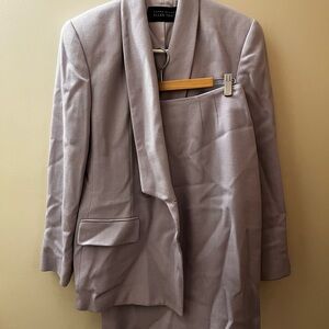 Ellen Tracy Wool Women’s Lavender Blazer and skirt set